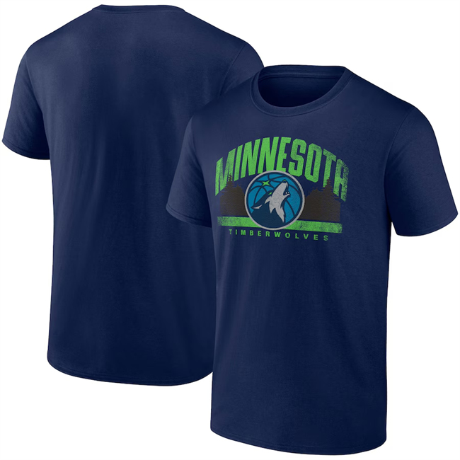 Men's Minnesota Timberwolves Navy Full Court Press T-Shirt